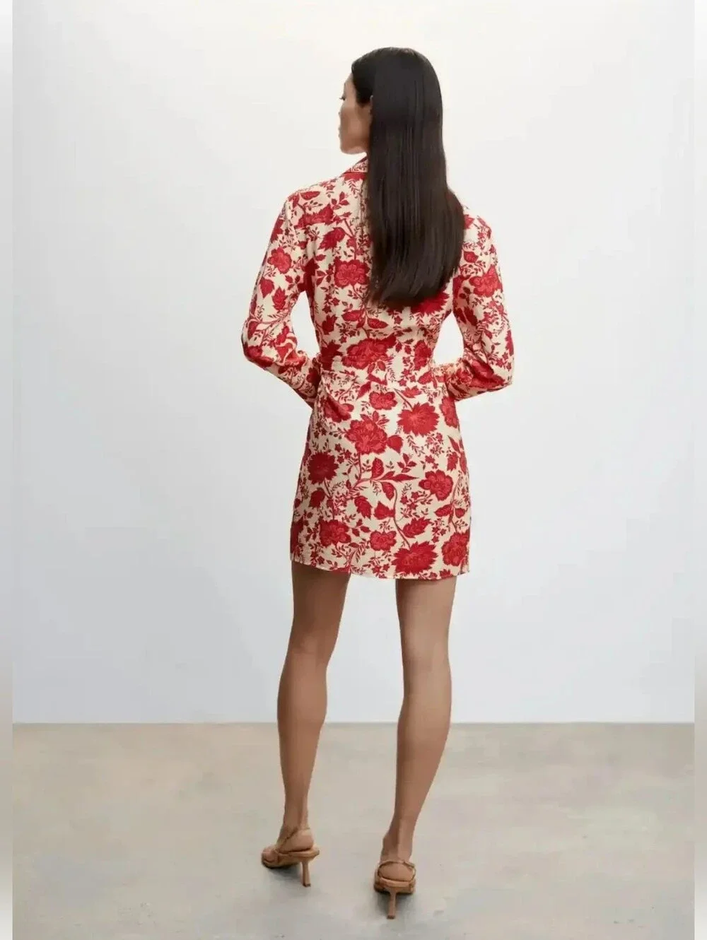 MANGO Women's Floral Wrap Dress Size 2 - Picture 4 of 10